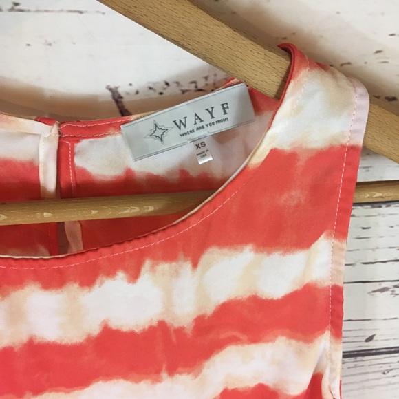 WAYF Stripe Sleeveless Cropped Shirt Top XS - Picture 2 of 6